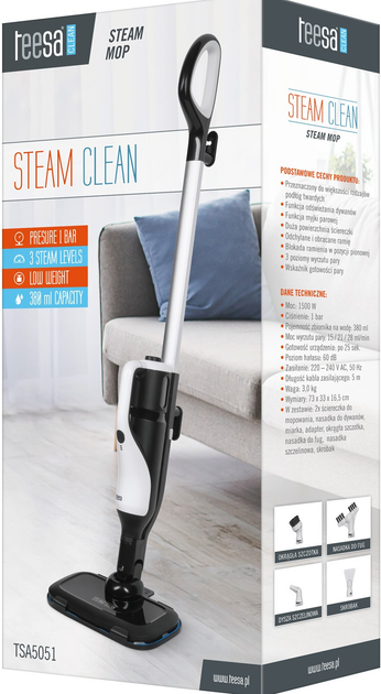 Парова швабра Teesa Steam Clean (TSA5051) - зображення 12