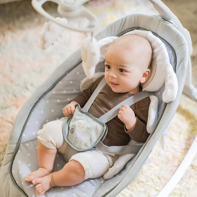 Fotelik–leżaczek Ingenuity Cuddle Lamb 2 w 1 (12118) (074451121188) - obraz 3