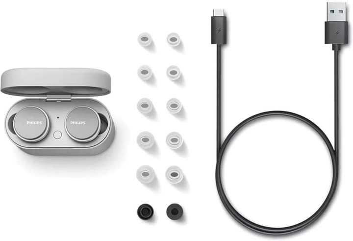 Słuchawki Philips TAT8506BK TWS ANC Pro+ Hi-Res IPX4 White (TAT8506WT/00) - obraz 4