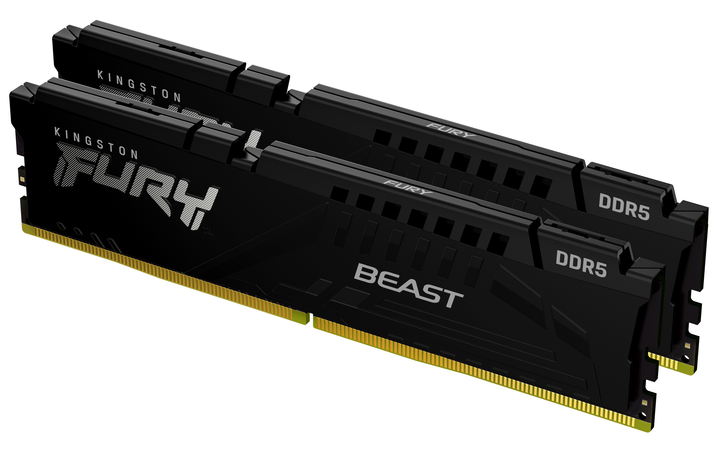 Оперативна пам'ять Kingston Fury DDR5-5600 65536MB PC5-44800 (Kit of 2x32768) Beast 1Rx8 Black (KF556C36BBE2K2-64) - зображення 1
