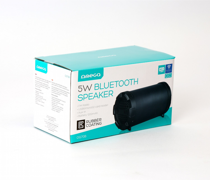 Акустична система Omega OG70 Bazooka Bluetooth V2.1 Black Rubber - зображення 8