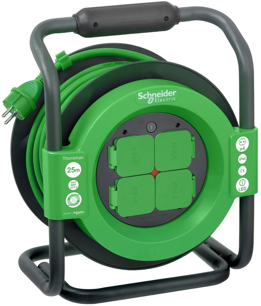 Przedłużacz bębnowy Schneider Electric IP44 4 gniazda 25 m (IMT33147) - obraz 1