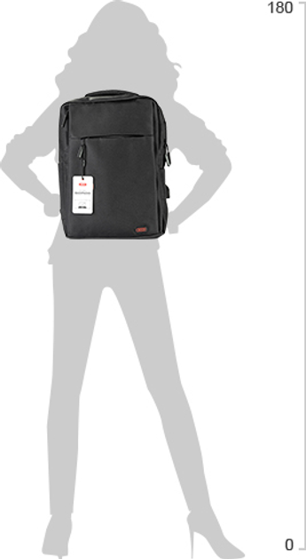 Plecak na laptopa XO CBO2-15 15.6" Black (CB02-15.black) - obraz 6
