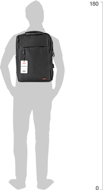 Plecak na laptopa XO CBO2-15 15.6" Black (CB02-15.black) - obraz 7