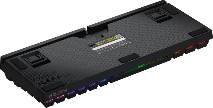 Klawiatura bezprzewodowa Hator Icefall Mecha 75 Rainbow Led Wireless/Bluetooth/USB Black (HTK275UA) - obraz 6