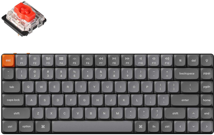 Klawiatura bezprzewodowa Keychron K3 Max Gateron MX 2.0 Red QMK White Led Wireless/Bluetooth/USB Black (K3MA1_KEYCHRON) - obraz 2