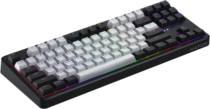 Klawiatura bezprzewodowa Hator Rockfall 3 Mecha TKL QMK/VIA Orange Wireless Black (HTK850UA) - obraz 4