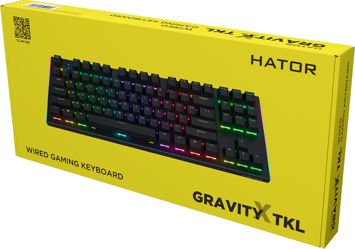 Клавіатура дротова Hator Gravity X TKL USB Black (HTK550) - зображення 8