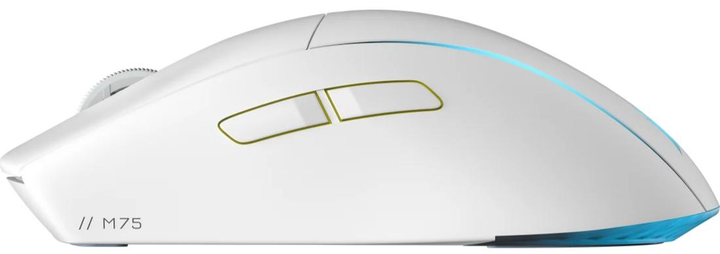 Миша Corsair M75 Lightweight RGB Gaming Wireless/Bluetooth White (CH-931D011-EU) - зображення 2