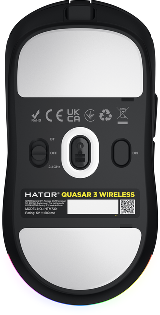 Mysz HATOR Quasar 3 Wireless Black (HTM730) - obraz 6