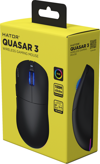 Mysz HATOR Quasar 3 Wireless Black (HTM730) - obraz 7