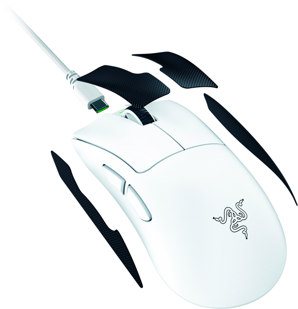 Mysz Razer DeathAdder V4 PRO Wireless/USB White (RZ01-05330200-R3G1) - obraz 4
