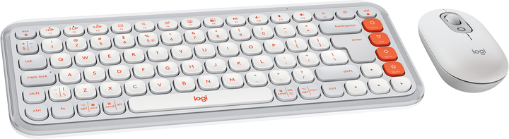 Zestaw bezprzewodowy Logitech Pop Icon Combo White (920-013141) - obraz 1