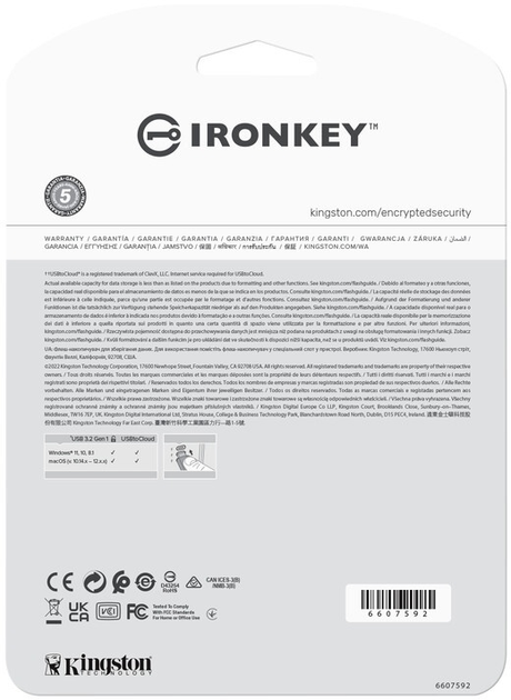 Pendrive Kingston Ironkey Locker+ 50 256GB USB 3.2 Silver (IKLP50/256GB) - obraz 11