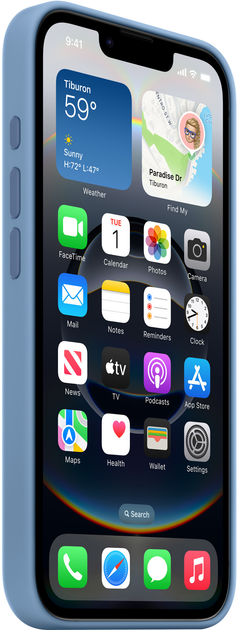 Etui Apple Silicone do Apple iPhone 16e Winter Blue (MD3Q4) - obraz 3
