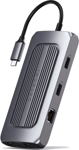 Hub USB Satechi Aluminum USB-C Multi-Port MX Adapter Space Gray (ST-UCMXAM) - obraz 1