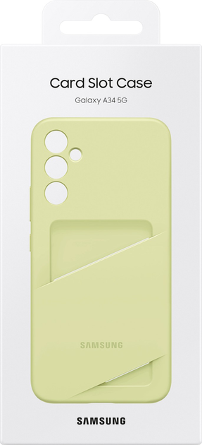 Etui plecki Samsung Card Slot Case do Galaxy A34 5G Lime (8806094920451) - obraz 6