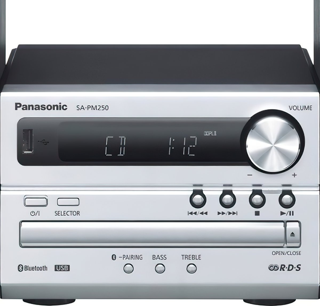 Mikrowieża Panasonic SC-PM250EE-S Silver - obraz 2