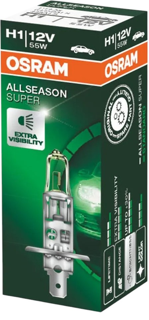 Żarówka samochodowa Osram Allseason Super H1 70 W 12 V (64150ALS) - obraz 3
