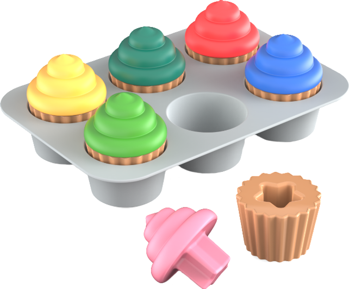 Zabawka-sorter Bright Starts Sort & Sweet Cupcakes ‎(12499) (074451124998) - obraz 1
