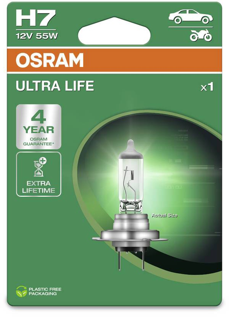 Żarówka samochodowa Osram Ultra Life H7 55 W 12 V (64210ULT-1BL) - obraz 2