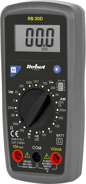 Miernik uniwersalny Rebel RB-30D (MIE-RB-30D) - obraz 1