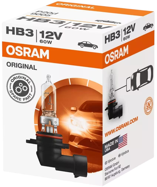 Żarówka samochodowa Osram Original HB3 12 V 60 W (4050300137193) - obraz 3