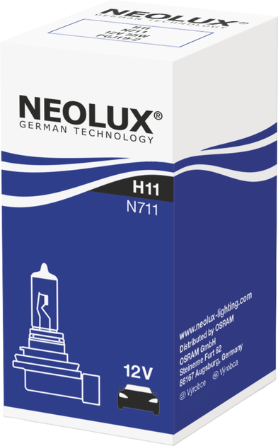 Żarówka samochodowa Neolux Standard N711 H11 55 W 12 V (N711-01B) - obraz 2