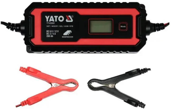 Prostownik do akumulatorów YATO sieciowy z LCD wyświetlaczem 6V/2A, 12V/8A (YT-83001) - obraz 5