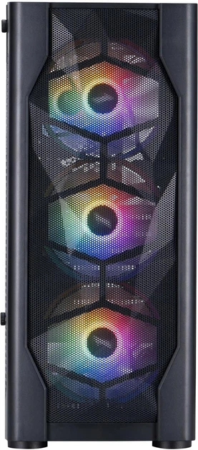 Корпус 1stPlayer D4-BK-4F1 Black з 4 RGB вентиляторами - зображення 7