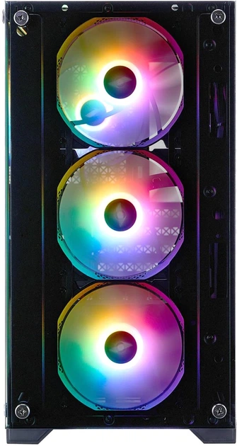 Корпус 1stPlayer X2-M-BK-4F7 Black з 4 ARGB вентиляторами - зображення 3