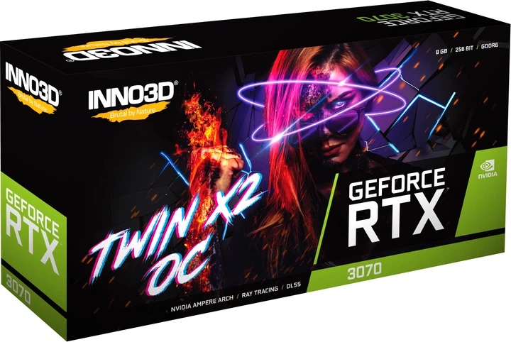 Видеокарта GeForce RTX 3070 8Gb GDDR6 INNO3D TWIN X2 Refurbished