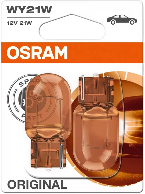 Zestaw żarówek samochodowych Osram Original WY21W 21 W 12 V Pomarańczowy 2 szt (7504-2BL) - obraz 2