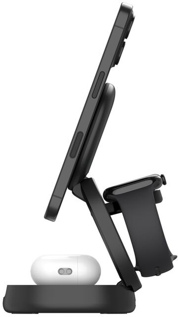 Індукційний зарядний пристрій Belkin BoostCharge 3-in-1 Magnetic Foldable Wireless Charger 15 Вт Black (WIZ034KQBK) - зображення 4