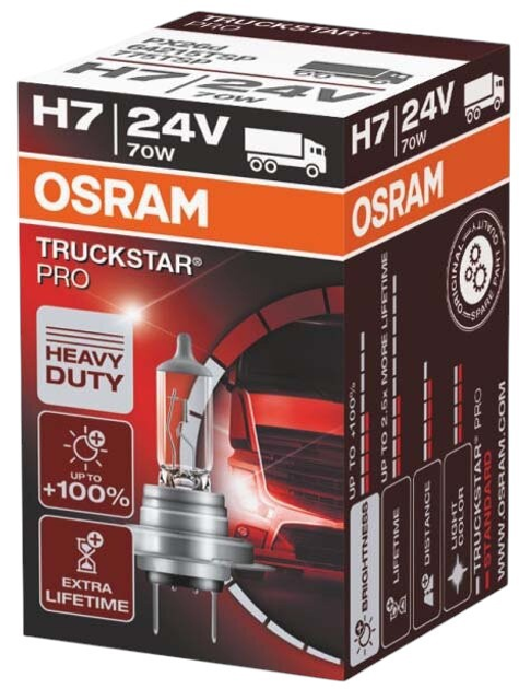 Żarówka samochodowa Osram Truckstar Pro H7 70 W 24 V (64215TSP) - obraz 2
