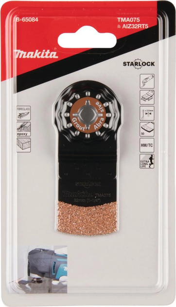 Brzeszczot do pił wgłębnych i segmentowych Makita HM BLADE 32 TMA075 GRIT 50 SL (88381536585) - obraz 2