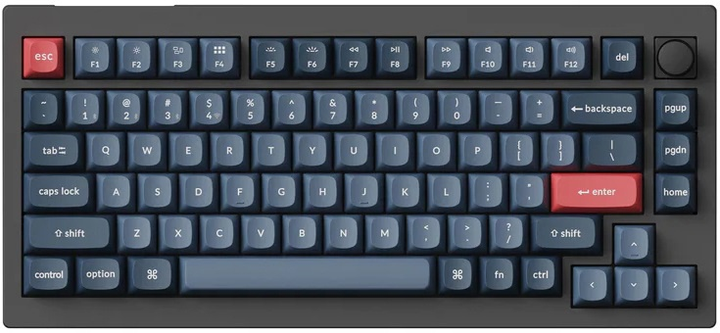 Klawiatura bezprzewodowa Keychron V1 Max Gateron Jupiter Brown QMK Ang./Ukr Wireless/Bluetooth/USB Black (V1MD3_KEYCHRON) - obraz 1