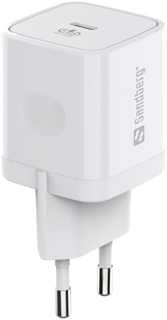 Ładowarka Sandberg USB-C PD QC 3.0 20 W, biała (441-42) - obraz 1