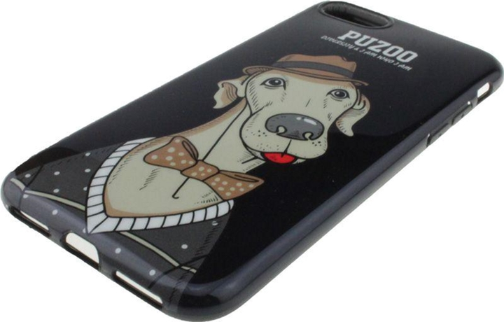 Etui PUZOO TPU Glossy Shiny Powder Art Dog do Apple iPhone 7/8 Black Bean (FSH57782) - obraz 5