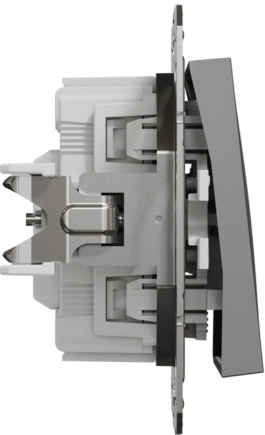 1-клавішний вимикач Schneider Electric Asfora з підсвіткою самозажимний антрацит (EPH1400171) - зображення 3