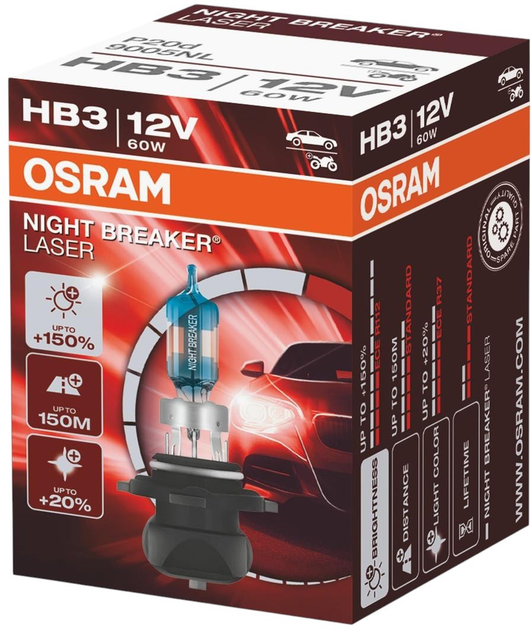 Żarówka samochodowa OsramNight Breaker Laser 9005NL HB3 60 W 12 V (4052899998858) - obraz 4