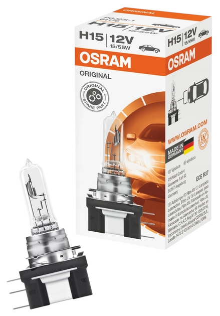 Żarówka samochodowa Osram Original H15 15/55 W 12 V (4008321218391) - obraz 1