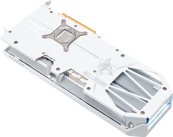Karta graficzna Powercolor PCI-Ex Radeon RX 9070 XT Hellhound Spectral White 16GB GDDR6 (256bit) (3010/20000) (HDMI, 3 x DisplayPort) (RX9070XT 16G-L/OC/WHITE) - obraz 3
