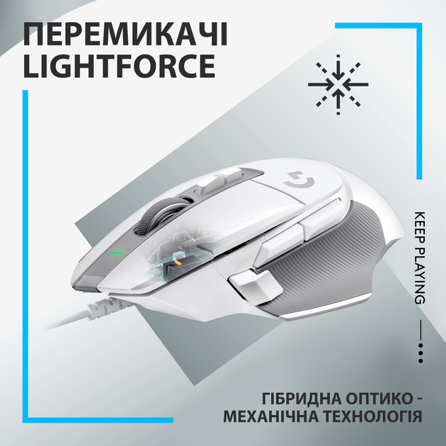 Zestaw mysz do gier Logitech G502 X + powierzchnia do gry G240 White (991-000490) - obraz 2