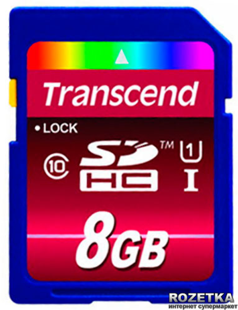 Karta pamięci Transcend SDHC 8GB UHS-I (TS8GSDHC10U1) - obraz 1