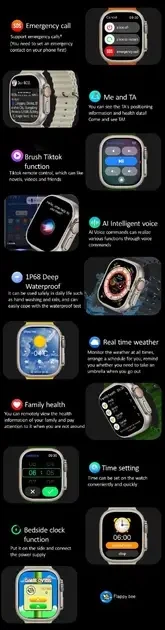 Смарт-часы Smart Watch HK9 Ultra 2 с AMOLED экраном 2.04", Chat GPT, звонками и фитнес трекером - изображение 4