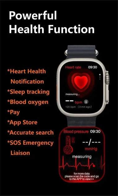 Смарт-часы Smart Watch HK9 Ultra 2 с AMOLED экраном 2.04", Chat GPT, звонками и фитнес трекером - изображение 7