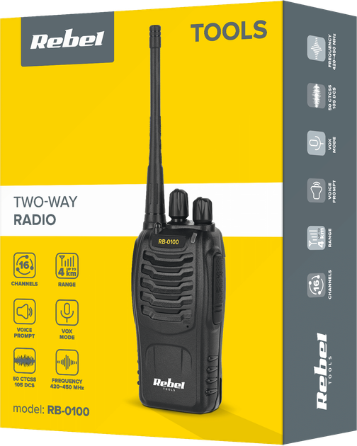 Ręczny radiotelefon Rebel RB-100 (RB-0100) - obraz 6