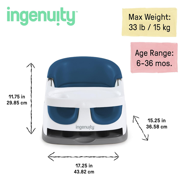 Krzesełko do karmienia Ingenuity Baby Base Booster 2 w 1 Night Sky (0074451167278) - obraz 12