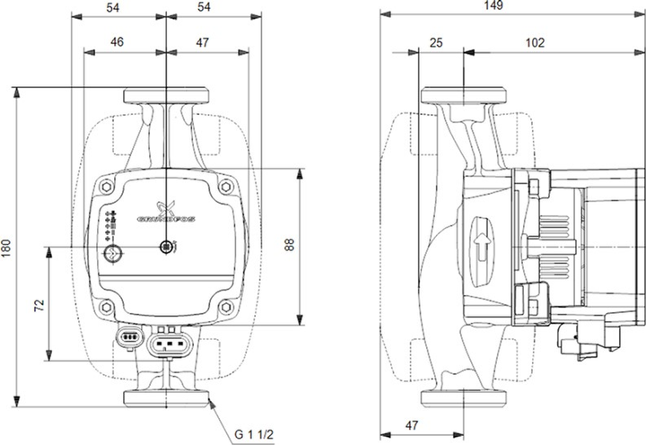 Циркуляційний насос Grundfos ALPHA1 L 25-40 180 (99160579) (5712607862633) - зображення 4